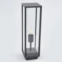Sokkellamper ^ Lucande Annalea sokkellampe, 50 cm, antracit, IP54