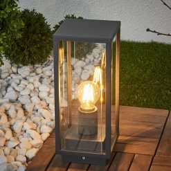 Lucande Terrassebelysning|Sokkellamper > Annalea sokkellampe, 35 cm, antracit, IP54