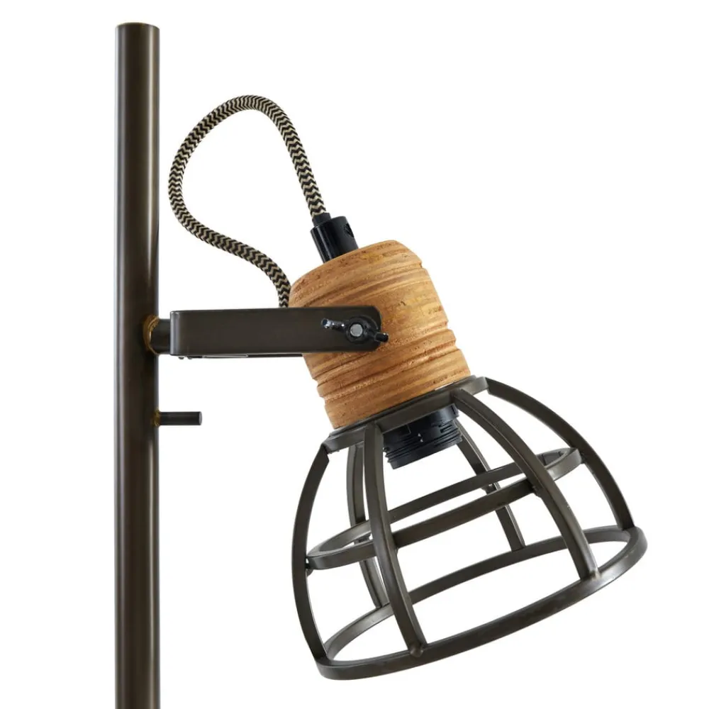 Lindby Gulvlamper|Gulvlamper > Lucande Arinthea gulvlampe, 2-lys, sort, stål, E14