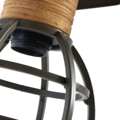 Lindby Gulvlamper|Gulvlamper > Lucande Arinthea gulvlampe, 2-lys, sort, stål, E14
