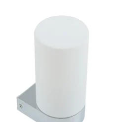 Lucande Væg- Og Spejllamper > Basolo væglampe til badeværelset, sort, højde 17,2 cm, glas