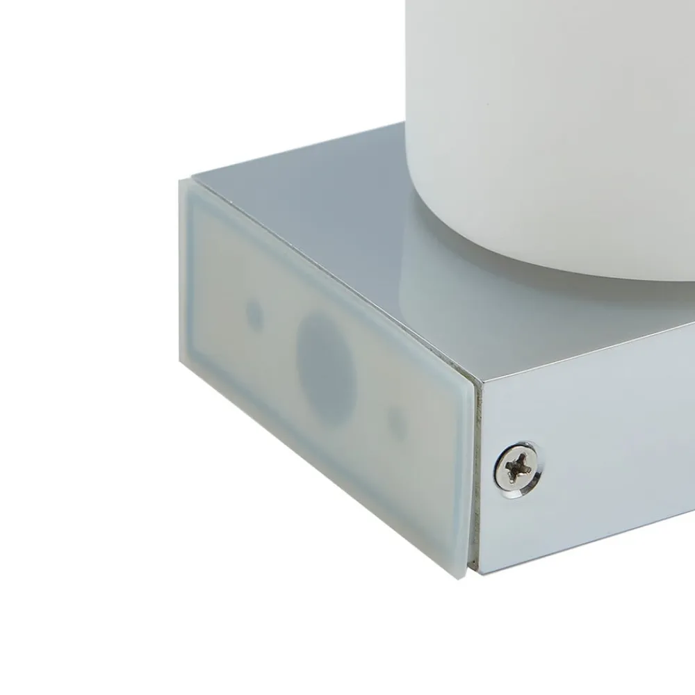 Lucande Væg- Og Spejllamper > Basolo væglampe til badeværelset, sort, højde 17,2 cm, glas