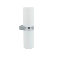 Lucande Væg- Og Spejllamper|Væglamper > Basolo væglampe til badeværelset, krom, højde 31,5 cm, glas, IP44
