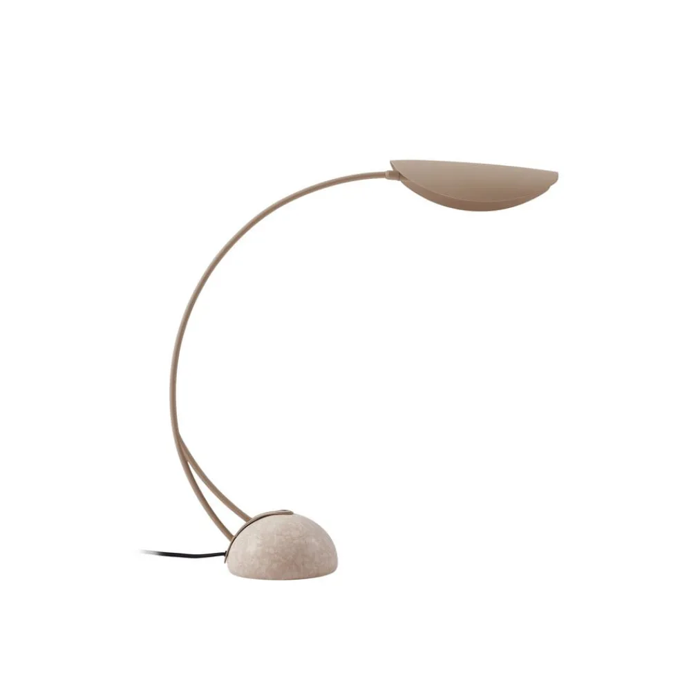 Lucande Pendellamper|Bordlamper > bordlampe Rivera, beige, metal, sten, 51 cm, G9