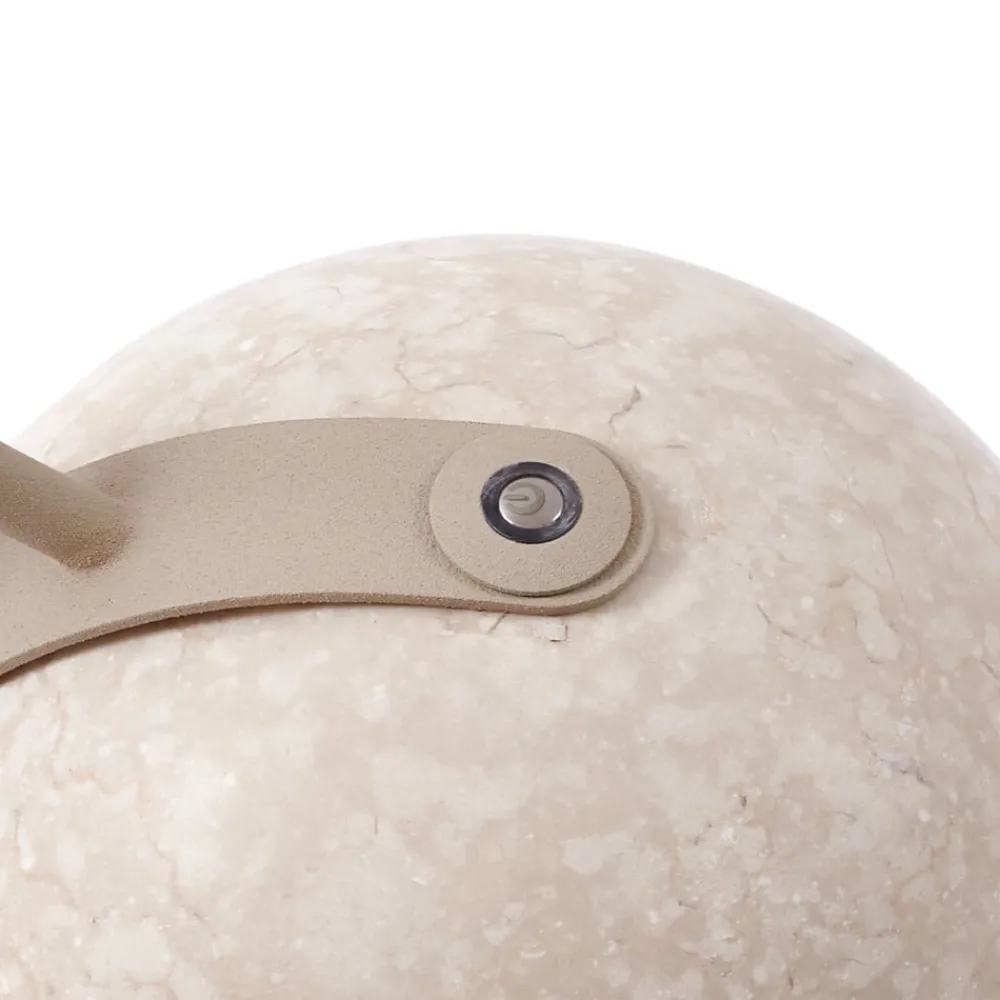 Lucande Pendellamper|Bordlamper > bordlampe Rivera, beige, metal, sten, 51 cm, G9