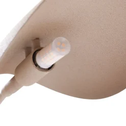 Lucande Pendellamper|Bordlamper > bordlampe Rivera, beige, metal, sten, 51 cm, G9