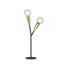 Bordlamper ^ Lucande Carlea bordlampe, 2 lyskilder sort-messing
