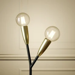Bordlamper ^ Lucande Carlea bordlampe, 2 lyskilder sort-messing