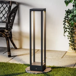 Terrassebelysning|Gadebelysning ^ Lucande Carlota LED-vejlampe, antracit, 65 cm, metal