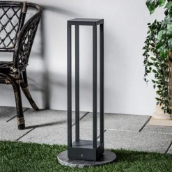 Terrassebelysning|Gadebelysning ^ Lucande Carlota LED-vejlampe, antracit, 65 cm, metal