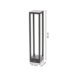 Terrassebelysning|Gadebelysning ^ Lucande Carlota LED-vejlampe, antracit, 65 cm, metal