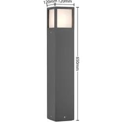 Lucande Terrassebelysning|Gadebelysning > Dewari vejlampe, E27, 65 cm, mørkegrå, IP54