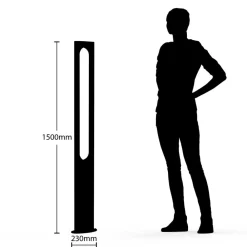 Lucande Lygtepæle > Dovino LED-lygtepæl, 150 cm