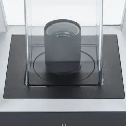 Lucande Sokkellamper > Dunia sokkellampe, antracit, metal, 24 cm, IP54