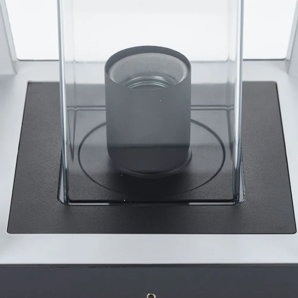 Lucande Sokkellamper > Dunia sokkellampe, antracit, metal, 24 cm, IP54