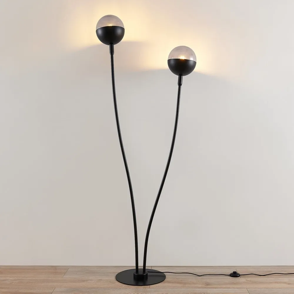 Gulvlamper ^ Lucande Dustian gulvlampe, 2 lyskilder
