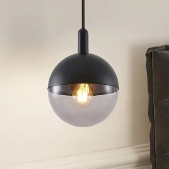 Pendellamper ^ Lucande Dustian pendellampe, glaskugle