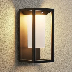 Solcellelamper ^ Lucande Eliel LED-solcellevæglampe