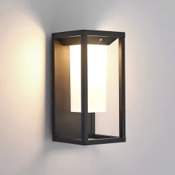 Solcellelamper ^ Lucande Eliel LED-solcellevæglampe