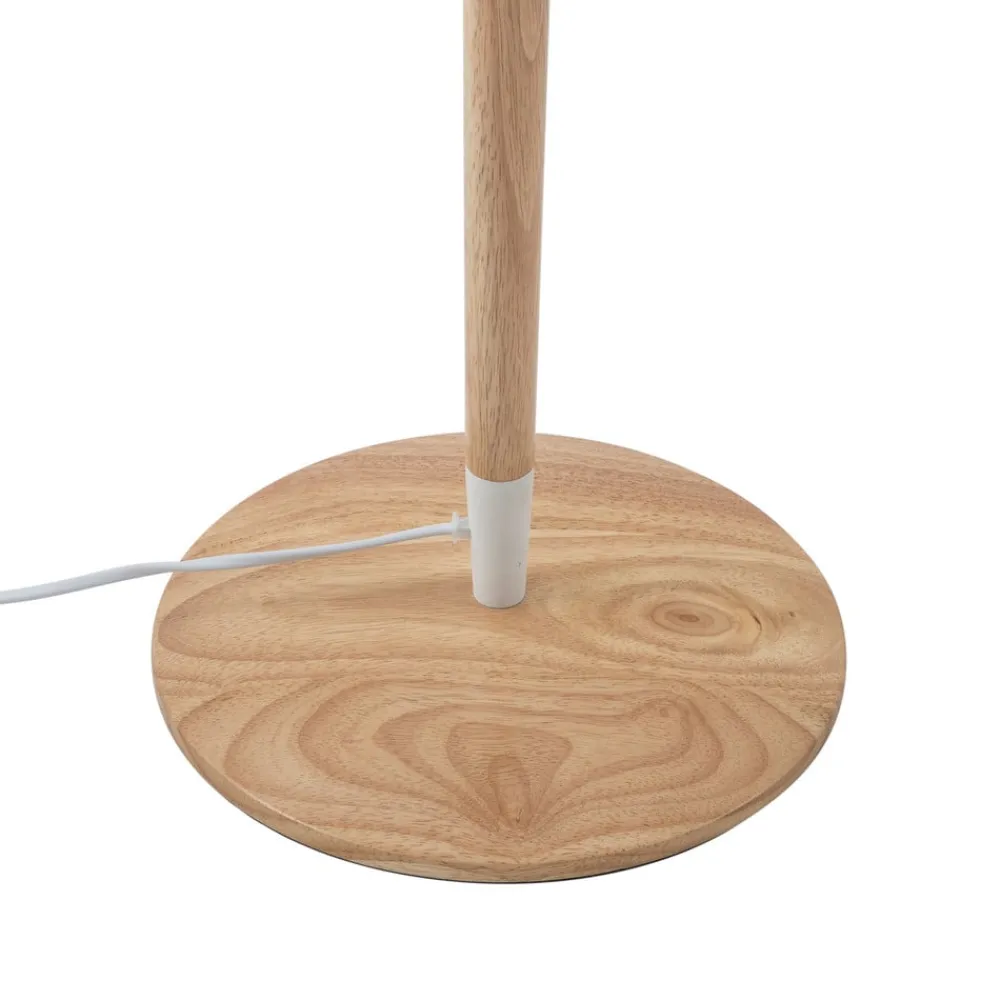 Lucande Gang|Pendellamper > Ellorin gulvlampe, hvid, træ, Ø 47,5 cm, E27