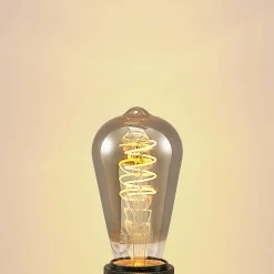 Lucande Dæmpbar Led-Pære|Filament Pære > E27-pære ST64 4W 918 dæmpes titan, 2 stk