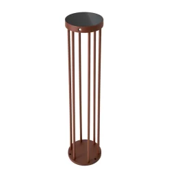 Solcelle Lampe Med Sensor|Solcellelamper ^ Lucande Evelis LED-vejlampe, rustfarvet, aluminium, sensor
