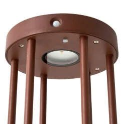 Solcelle Lampe Med Sensor|Solcellelamper ^ Lucande Evelis LED-vejlampe, rustfarvet, aluminium, sensor