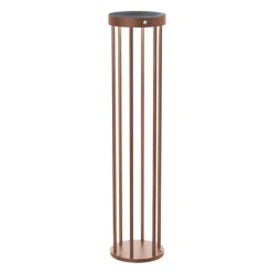 Solcelle Lampe Med Sensor|Solcellelamper ^ Lucande Evelis LED-vejlampe, rustfarvet, aluminium, sensor