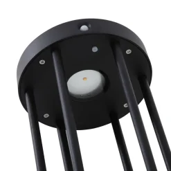 Lucande Solcelle Lampe Med Sensor|Solcellelamper > Evelis LED-vejlampe, sort, aluminium, sensor