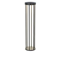 Lucande Solcelle Lampe Med Sensor|Solcellelamper > Evelis LED-vejlampe, sort, aluminium, sensor