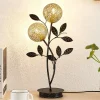 Lucande Pendellamper|Bordlamper > Evory bordlampe, 48 cm, 2 lyskilder, sort/guld, G9