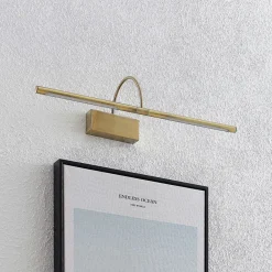 Lucande Væglamper|Væglamper > Fehmke LED-gallerilampe, antik messing
