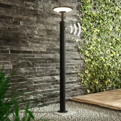 Lucande Gadebelysning Med Sensor|Terrassebelysning > Fenia LED-vejlampe, 100 cm, sensor, IP54, antracit
