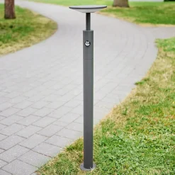 Lucande Gadebelysning Med Sensor|Terrassebelysning > Fenia LED-vejlampe, 100 cm, sensor, IP54, antracit