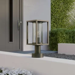 Terrassebelysning|Sokkellamper ^ Lucande Ferda sokkellampe, 37 cm, antracit, IP44