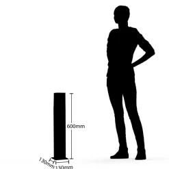 Lucande Terrassebelysning > Fiola sokkellampe, 60 cm, antracit, IP54