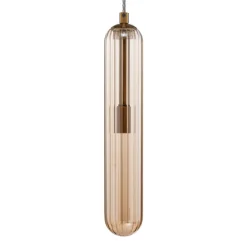 Lucande Pendellamper > Freylin pendel, 1-lys, rav, glas, 6 cm