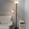 Lucande Gulvlamper|Gulvlamper > Gulvlampe Dunja, hvid/rust, metal, læselampe