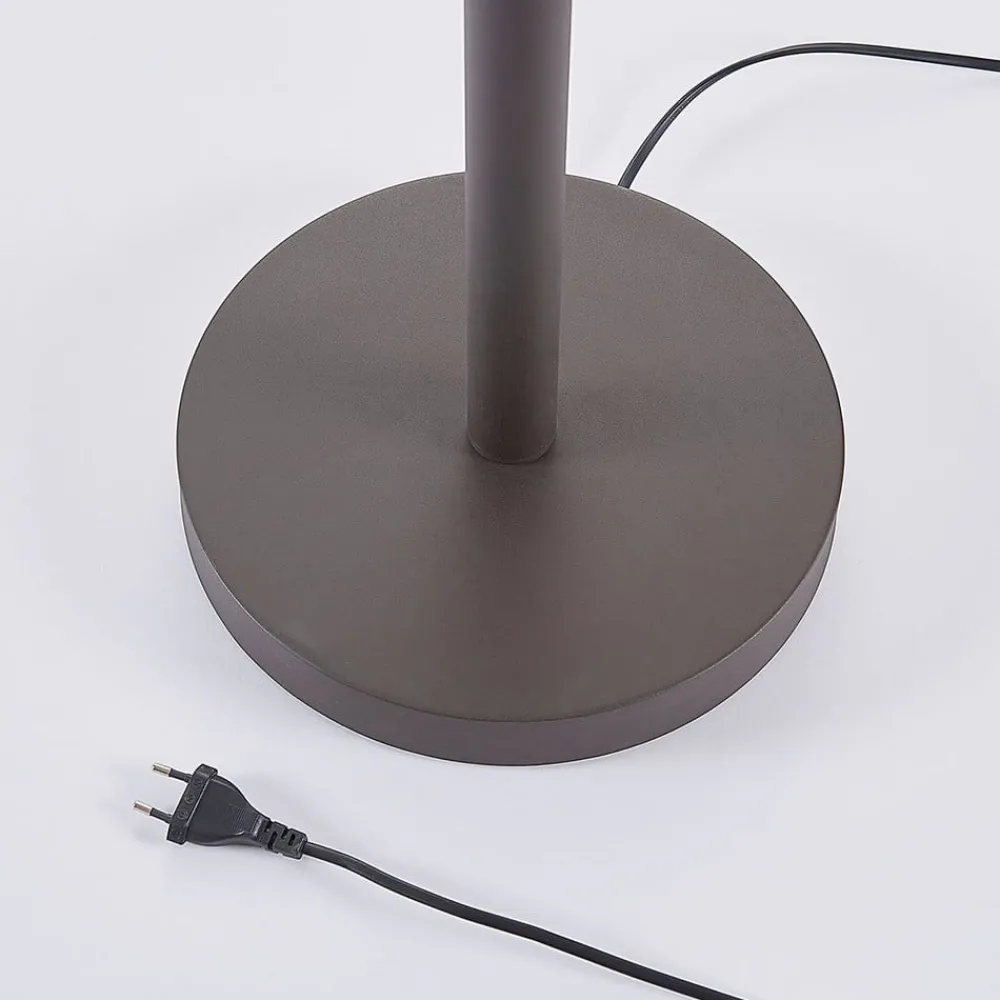 Lucande Gulvlamper|Gulvlamper > Gulvlampe Dunja, hvid/rust, metal, læselampe
