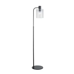 Lucande Gulvlamper|Gulvlamper > gulvlampe Eirian, sort, glas, 150 cm høj, E27
