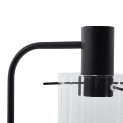 Lucande Gulvlamper|Gulvlamper > gulvlampe Eirian, sort, glas, 150 cm høj, E27