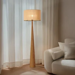 Lucande Gang|Gulvlamper > gulvlampe Fabrena, naturfarvet, bambus, højde 138 cm