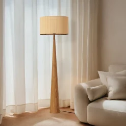 Lucande Gang|Gulvlamper > gulvlampe Fabrena, naturfarvet, bambus, højde 138 cm