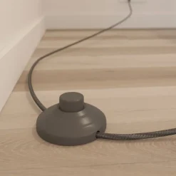 Gang|Pendellamper ^ Lucande gulvlampe Jinda, blå, træ, stof, 160 cm, E27