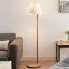 Lucande Gang|Pendellamper > gulvlampe Jinda, hvid, træ, stof, 160 cm, E27