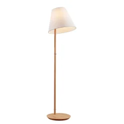Lucande Gang|Pendellamper > gulvlampe Jinda, hvid, træ, stof, 160 cm, E27