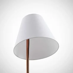 Lucande Gang|Pendellamper > gulvlampe Jinda, hvid, træ, stof, 160 cm, E27