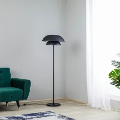 Lucande Gang|Pendellamper > gulvlampe Kellina, 151 cm, sort, metal, E27