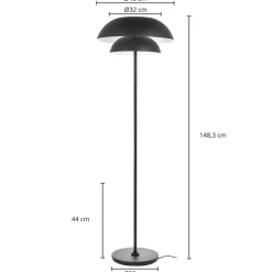 Lucande Gang|Pendellamper > gulvlampe Kellina, 151 cm, sort, metal, E27