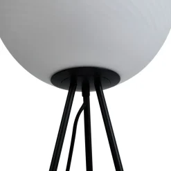 Lucande Gulvlamper|Gulvlamper > gulvlampe Kestralia, hvid, glas, Ø 35 cm, E27